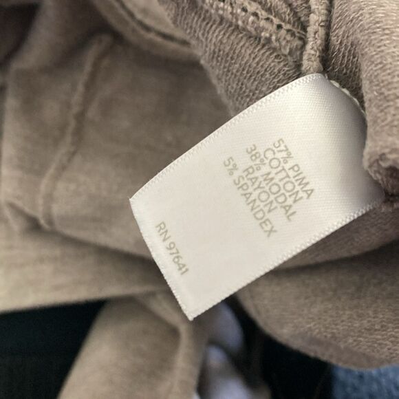 J.JILL FIT Pima Cotton ULTIMATE-FLEECE SOFT PATCH POCKETS JOGGERS Gray Pants L - Picture 5 of 9